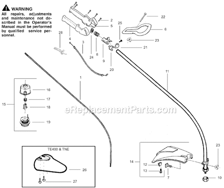 Page B Diagram and Parts List for ULTRATRIM  Weed Eater Trimmer